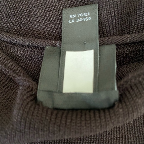 Eileen Fisher Brown Silk Shell Ribbed Knit Top - Picture 4 of 6